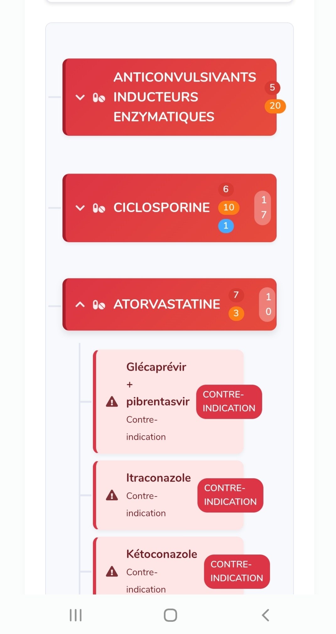 Interactions médicamenteuses